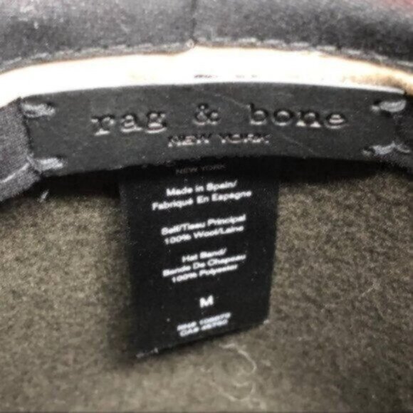 Rag & Bone Dark Green Bohemian Classic Casual Fedora Hat Medium - Picture 8 of 8